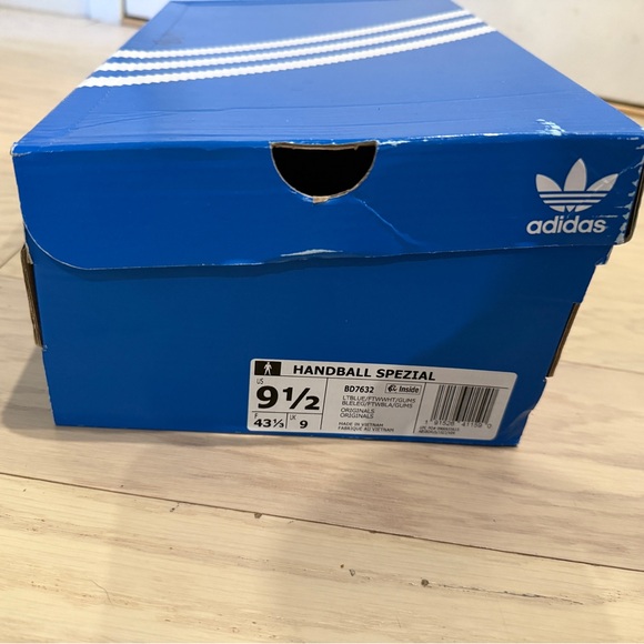 Adidas Handball Spezial Light Blue and White Sneakers - Picture 7 of 8